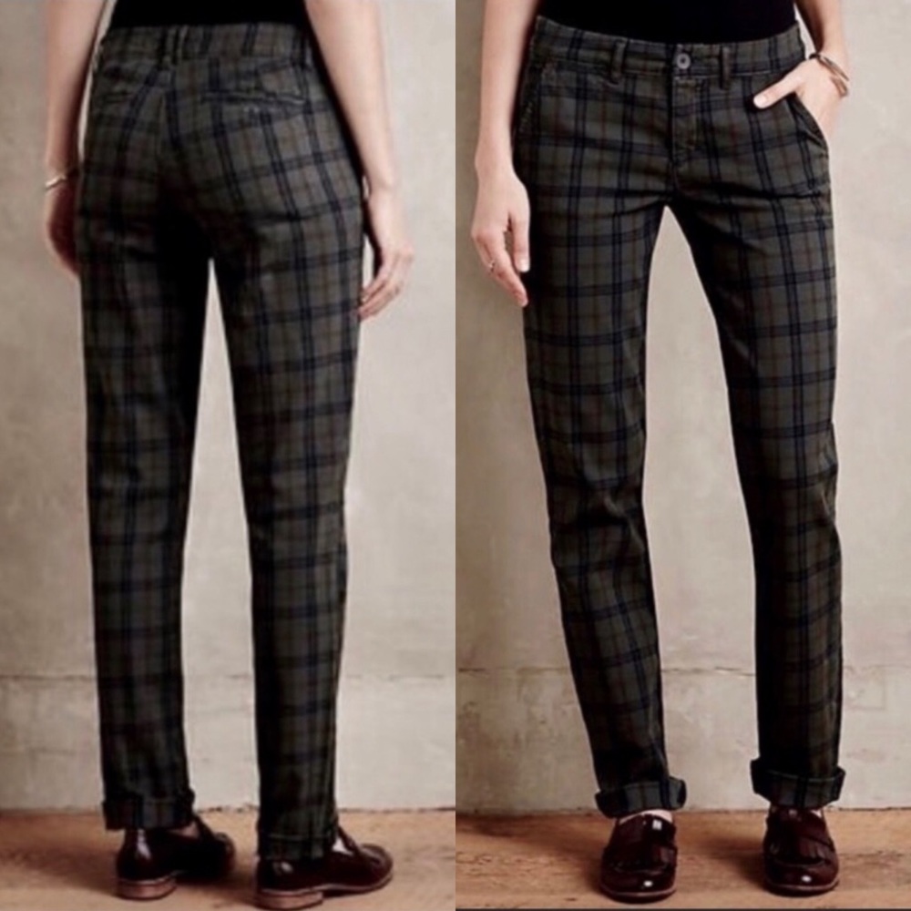 Anthro Pilcro Plaid Hyphen Pants